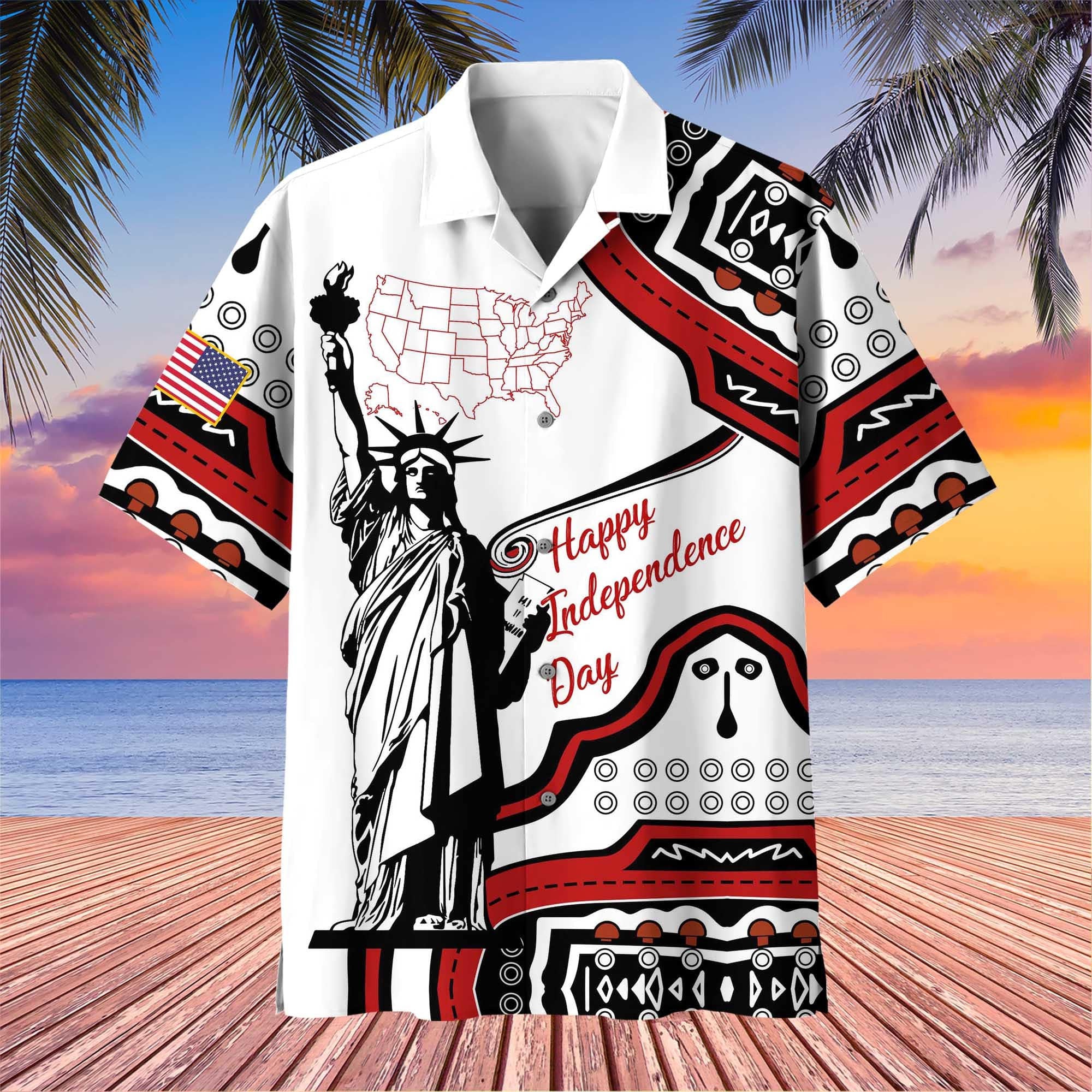 Premium Happy Independence Day Hawaii Shirt