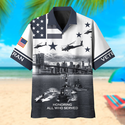 Honoring All Who Served U.S Veteran Hawaii Shirt