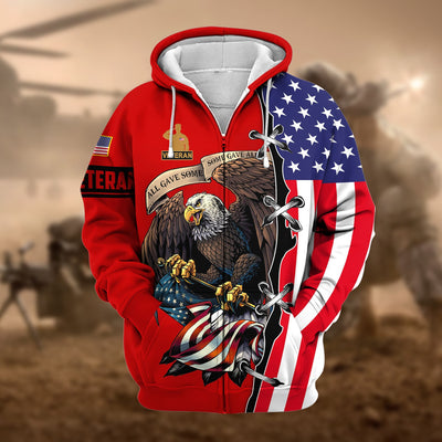 Premium US Veteran Zip Hoodie
