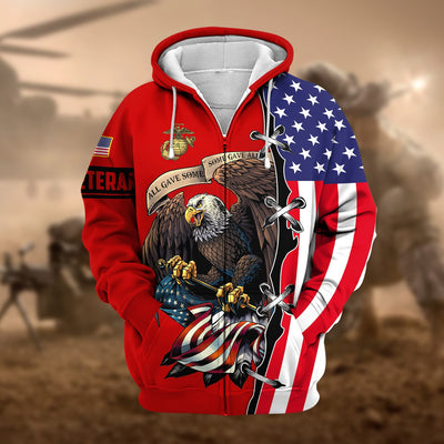Premium US Veteran Zip Hoodie