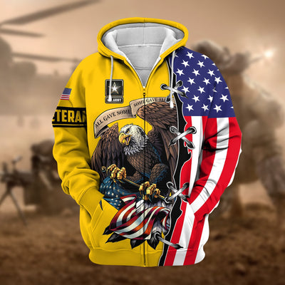 Premium US Veteran Zip Hoodie