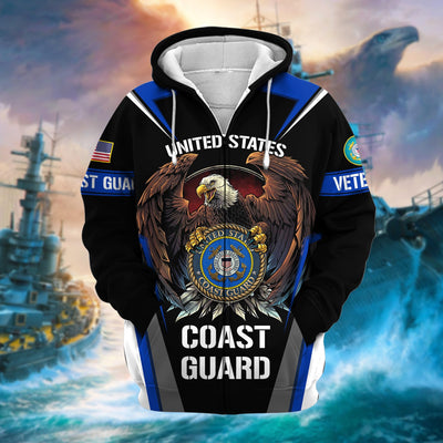 Premium Honoring All Who Served US Veteran Zip Hoodie