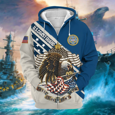 Premium These Colors Don't Run US Veteran Zip Hoodie