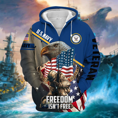 Premium Freedom Is Not Free US Veteran Zip Hoodie