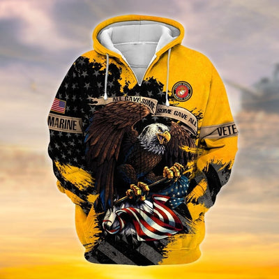 Premium Eagle US Veteran Zip Hoodie