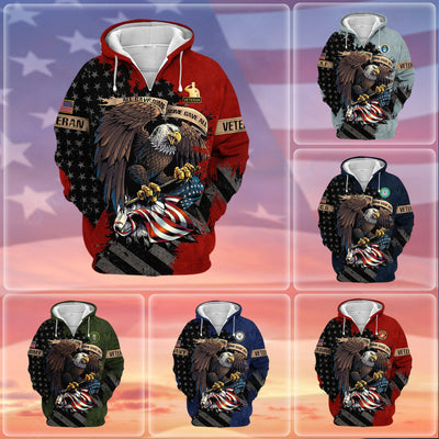 Premium Eagle US Veteran Zip Hoodie