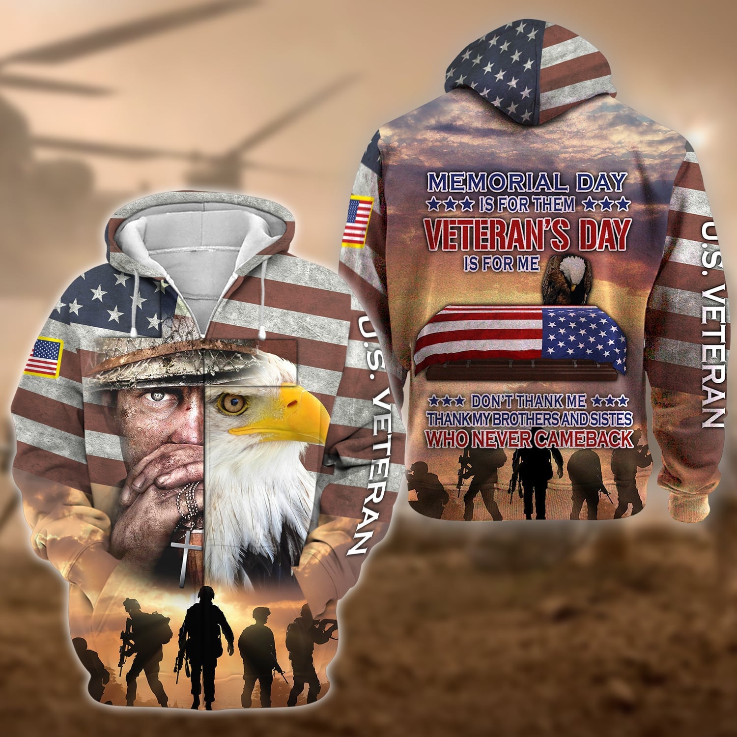 Premium Veteran's Day Is For Me US Veteran Zip Hoodie