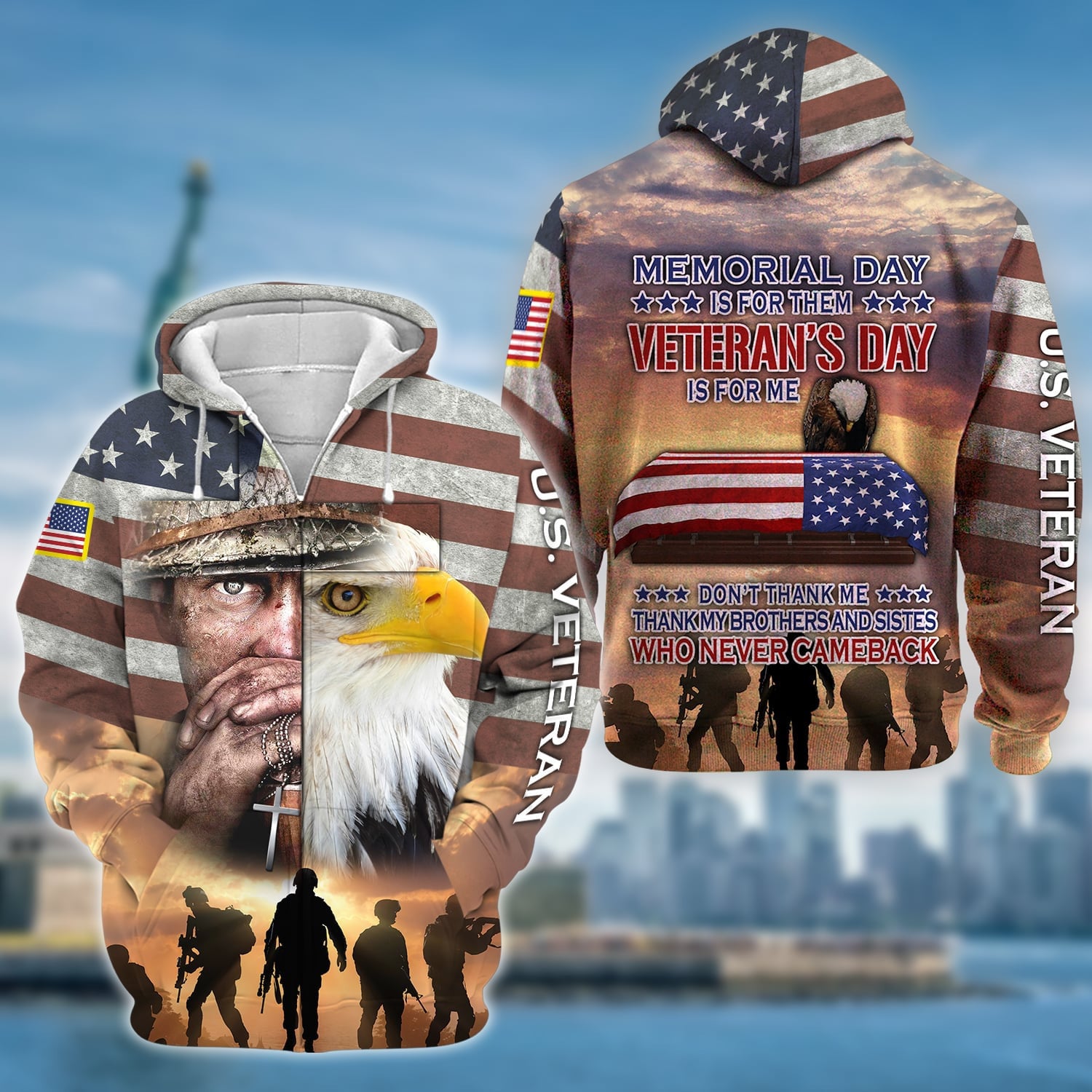 Premium Veteran's Day Is For Me US Veteran Zip Hoodie
