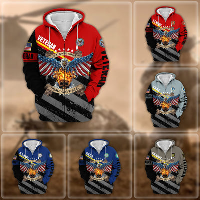 Premium Eagle US Veteran Zip Hoodie