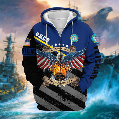 Premium Eagle US Veteran Zip Hoodie