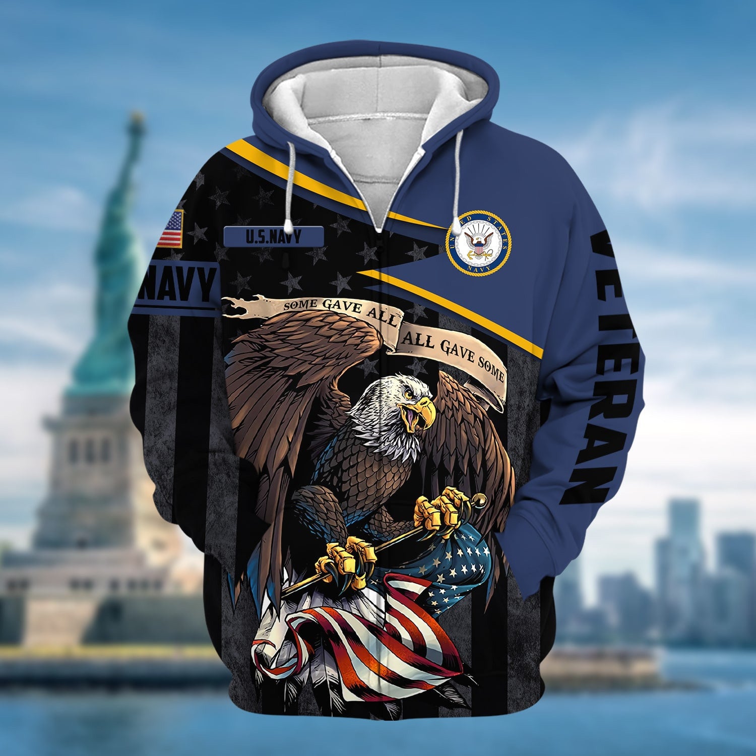 Premium All Gave Some US Veteran Zip Hoodie