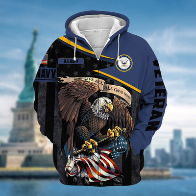 Premium All Gave Some US Veteran Zip Hoodie