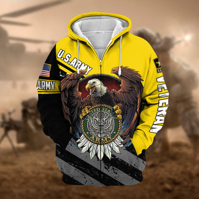 Premium Eagle US Veteran Zip Hoodie