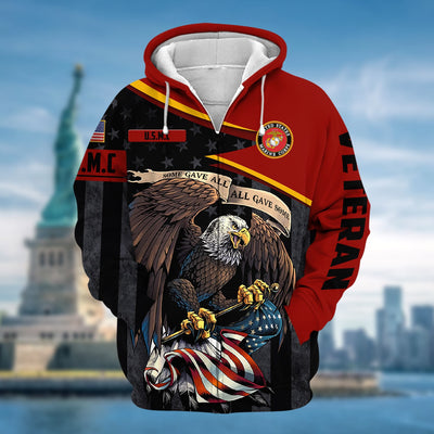 Premium All Gave Some US Veteran Zip Hoodie
