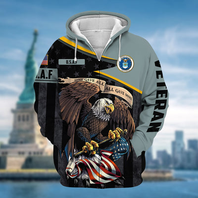 Premium All Gave Some US Veteran Zip Hoodie