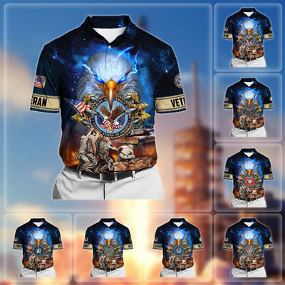 Premium Honor The Fallen US Veteran Polo Shirt