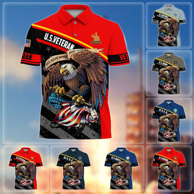 Premium Eagle US Veteran Polo Shirt