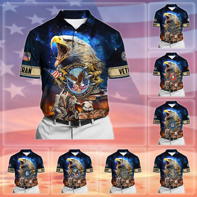 Premium Honoring All Who Served US Veteran Polo Shirt With Pocket