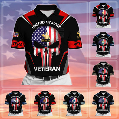 Premium US Veteran Polo Shirt With Pocket