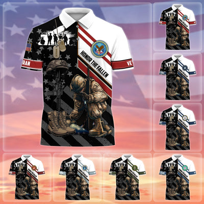 Premium Honor The Fallen US Veteran Polo And Hawaii Shirt