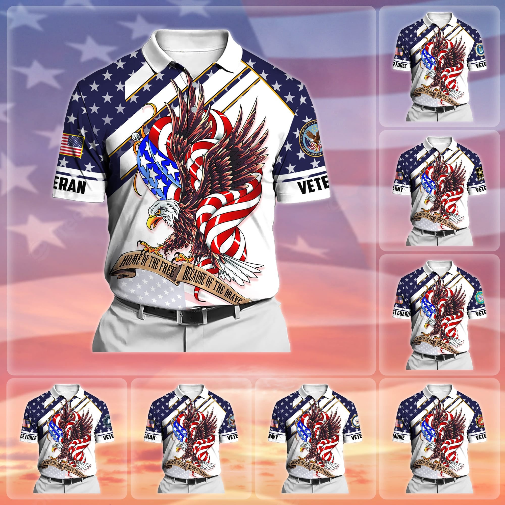 Premium Home Of The Free Polo Shirt