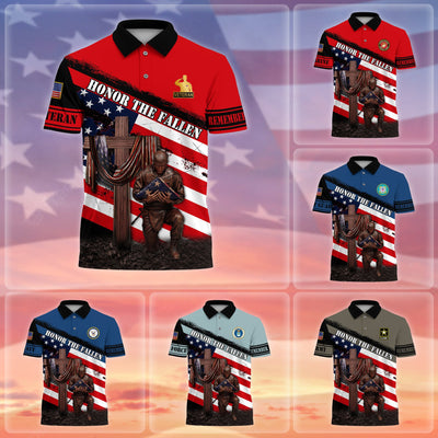 Premium Honor The Fallen US Veteran Polo And Hawaii Shirt