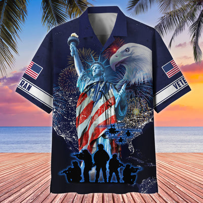 Premium American Pride 4th Of July US Veteran Hawaii Shirt