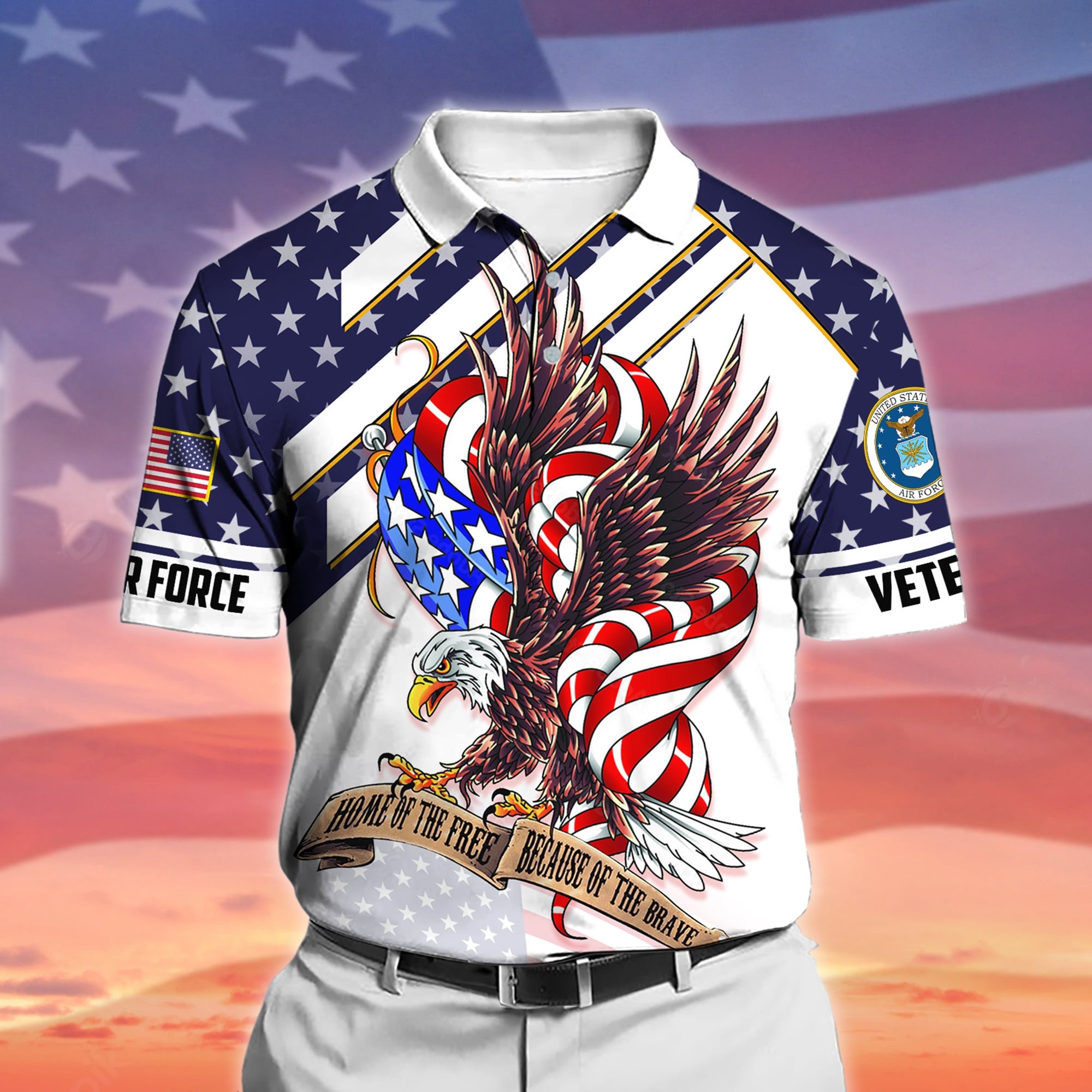 Premium Home Of The Free Polo Shirt