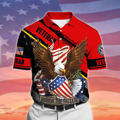 Premium Honor The Fallen US Veteran Polo And Hawaii Shirt