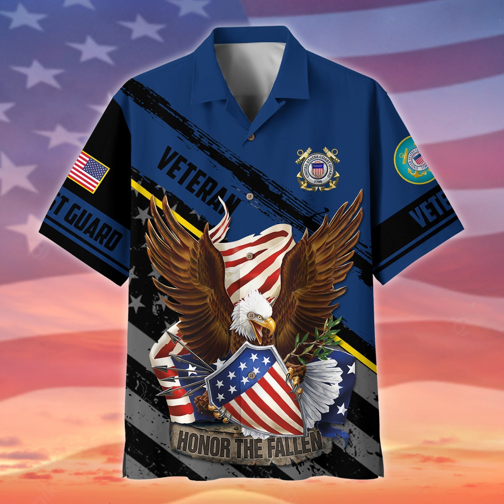 Premium Honor The Fallen US Veteran Polo And Hawaii Shirt