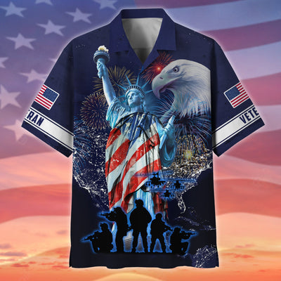Premium American Pride 4th Of July US Veteran Hawaii Shirt