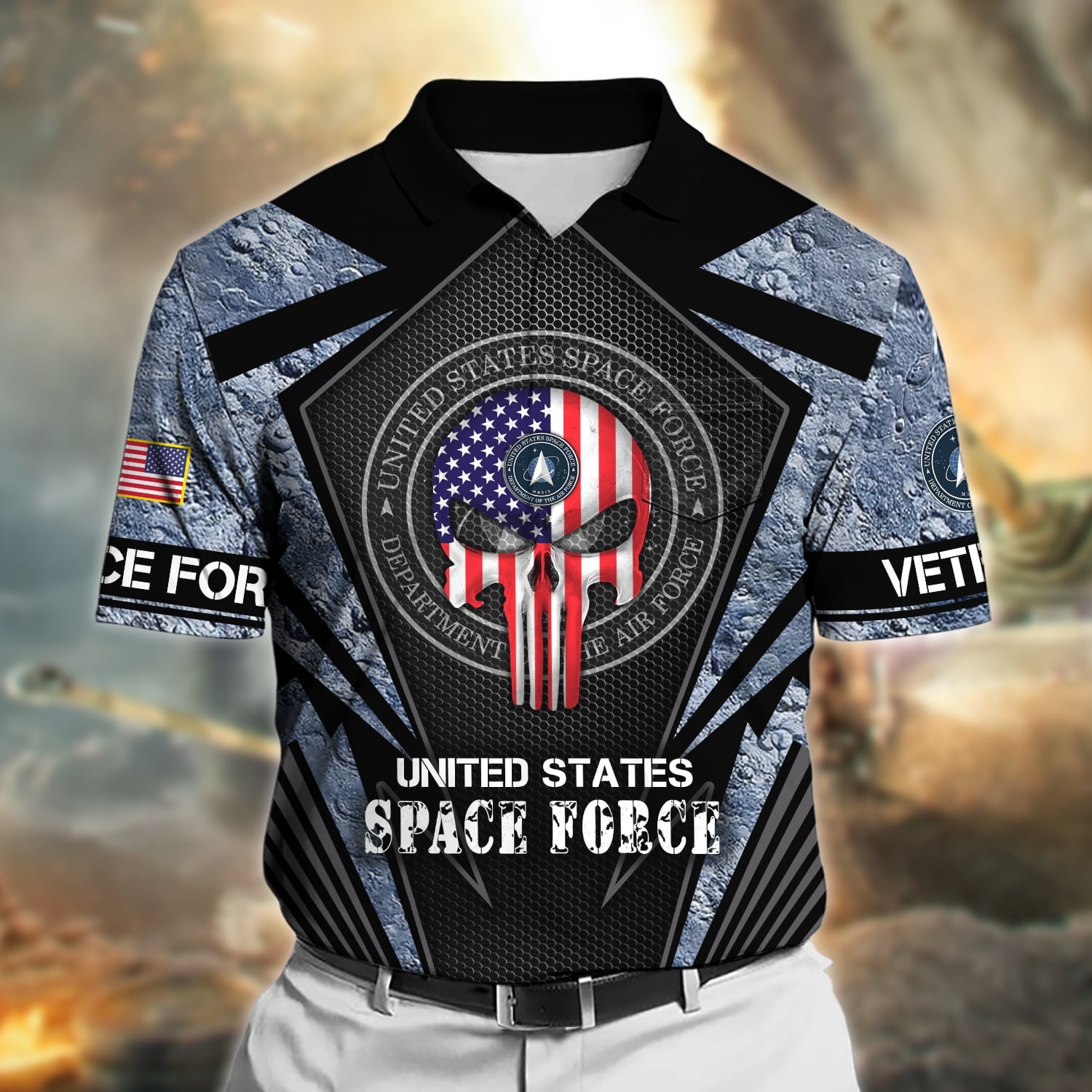 Premium Honoring All Who Served US Veteran Polo Shirt With Pocket