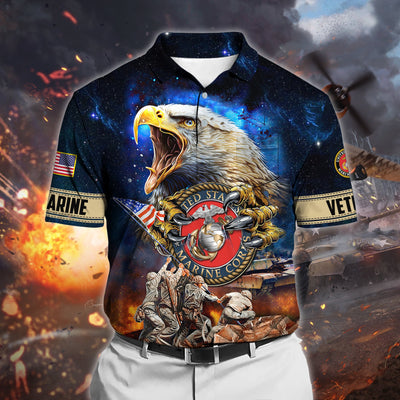 Premium Honoring All Who Served US Veteran Polo Shirt With Pocket