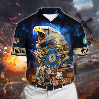 Premium Honoring All Who Served US Veteran Polo Shirt With Pocket