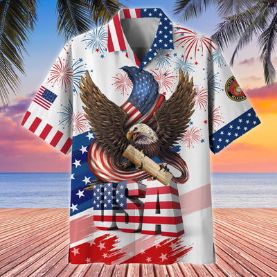 Premium American Pride 4th Of July US Veteran Hawaii Shirt
