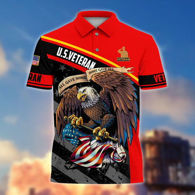 Premium Eagle US Veteran Polo Shirt
