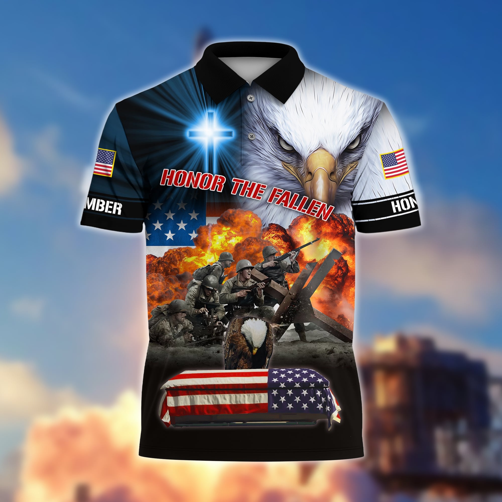Premium Honor The Fallen Polo And Hawaii Shirt