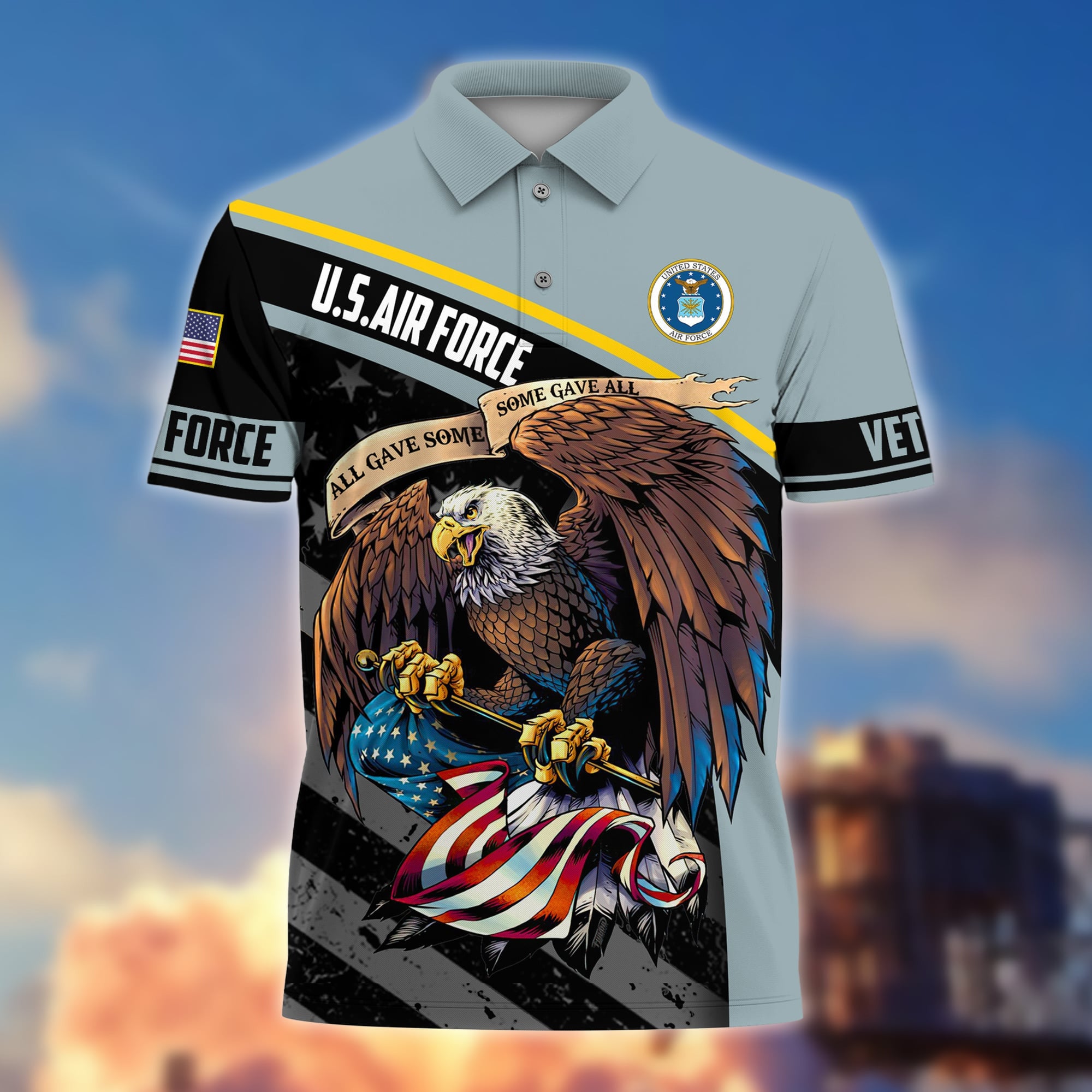 Premium Eagle US Veteran Polo Shirt