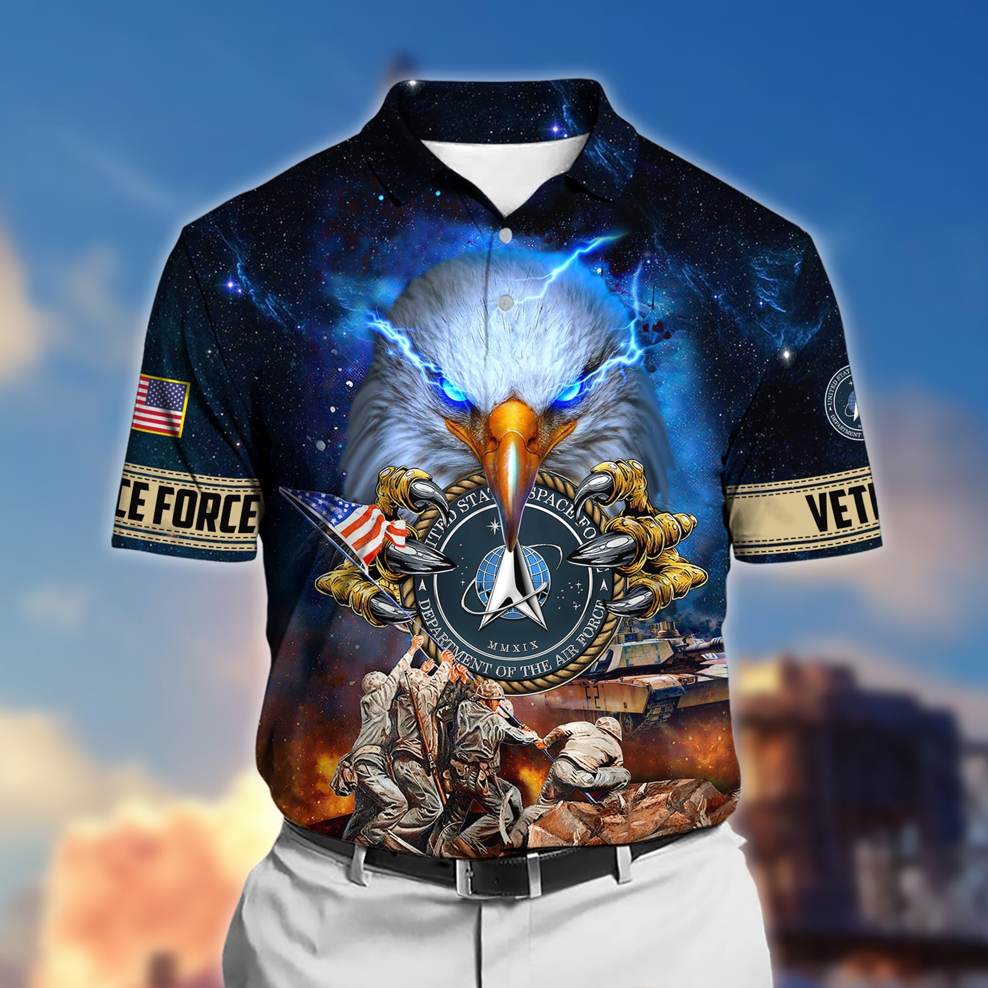Premium Honor The Fallen US Veteran Polo Shirt