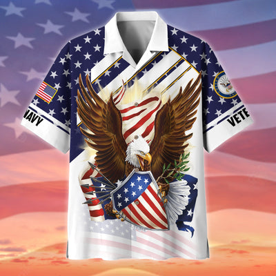Premium Eagle US Veteran Polo And Hawaii Shirt
