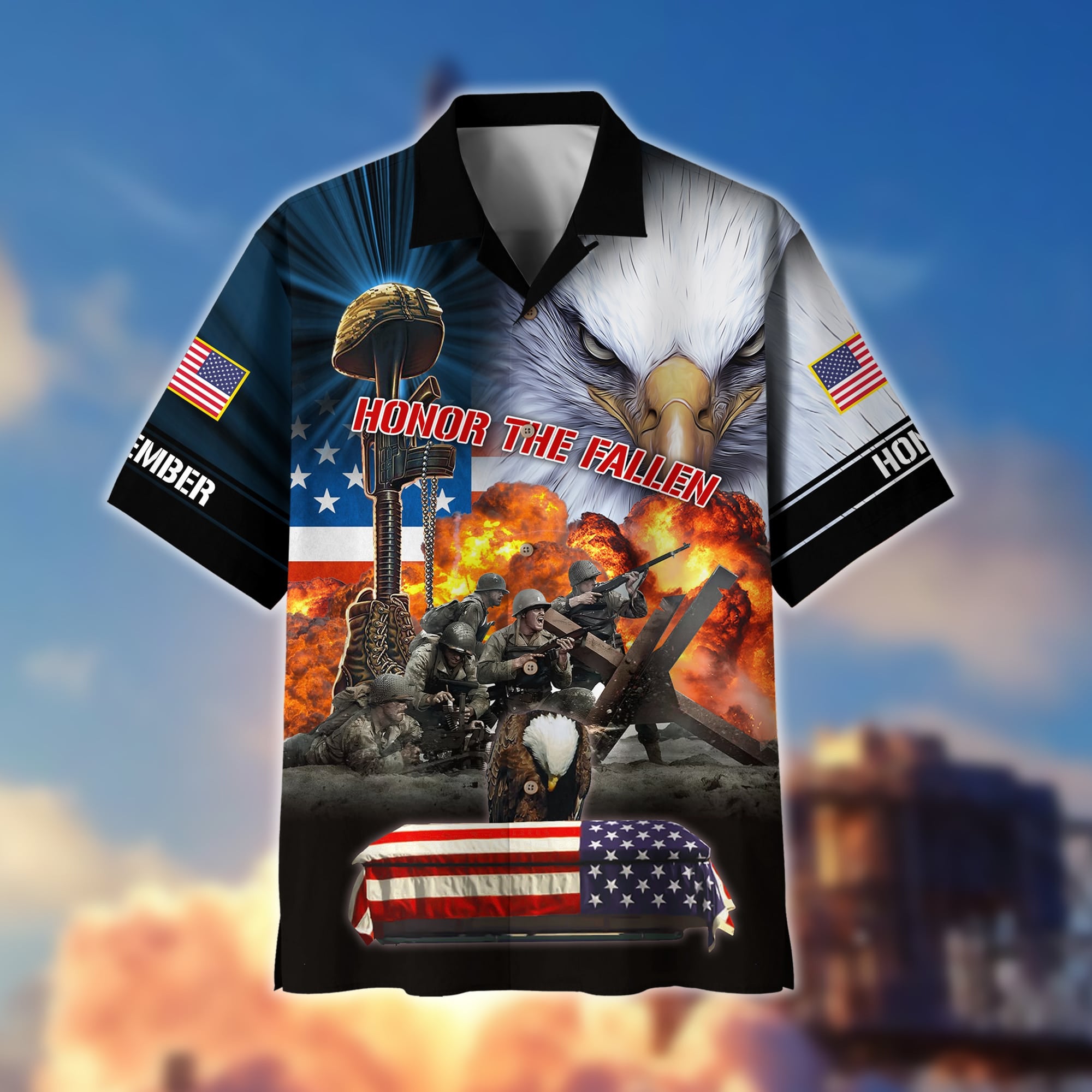 Premium Honor The Fallen Polo And Hawaii Shirt