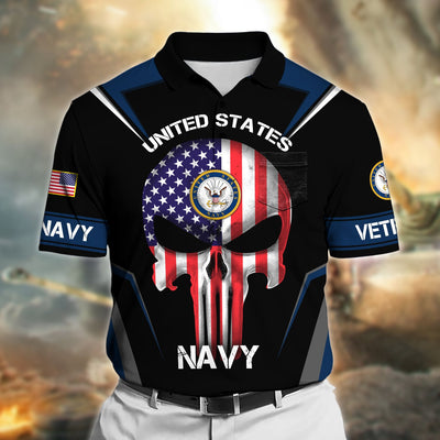 Premium US Veteran Polo Shirt With Pocket