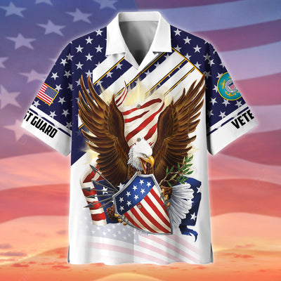 Premium Eagle US Veteran Polo And Hawaii Shirt