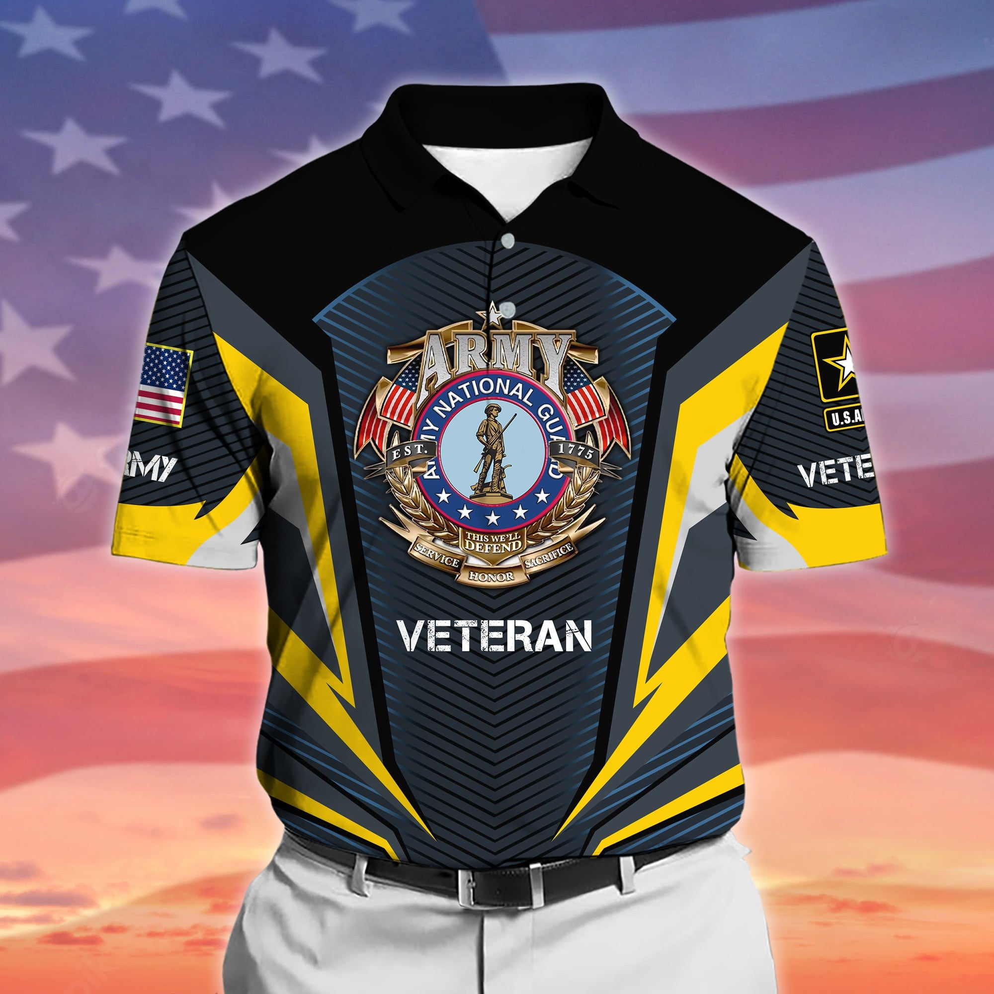 Premium Proudly Served US Veteran Polo Shirt