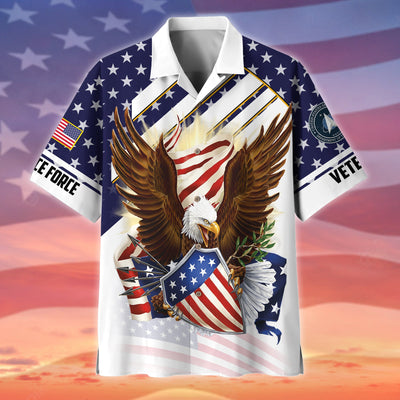 Premium Eagle US Veteran Polo And Hawaii Shirt