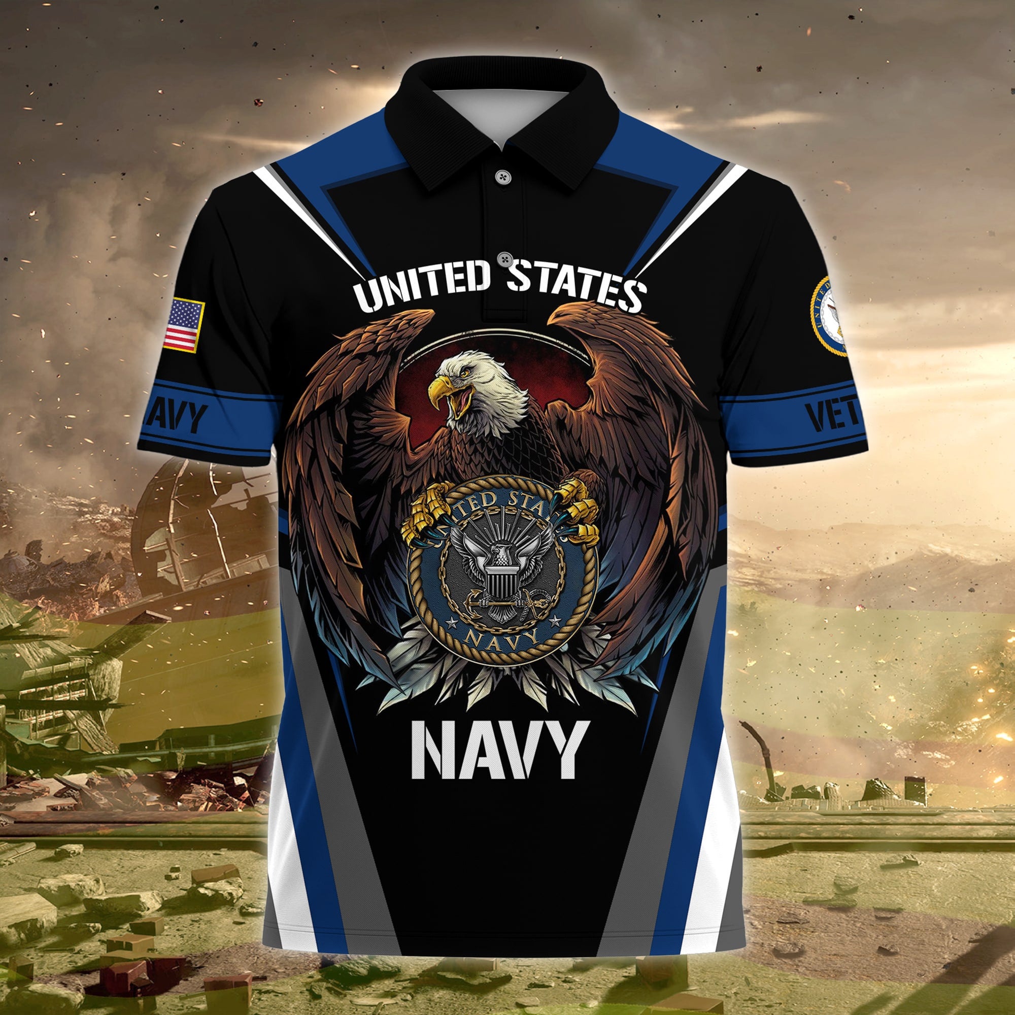Premium US Veteran Polo Shirt