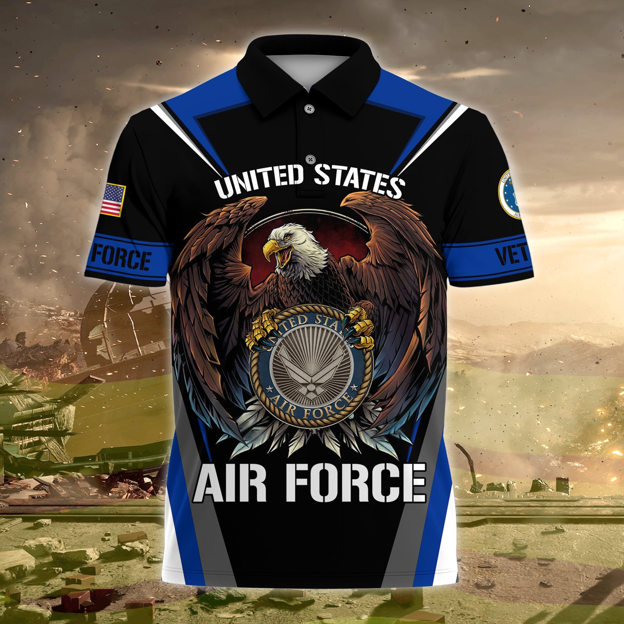 Premium US Veteran Polo Shirt