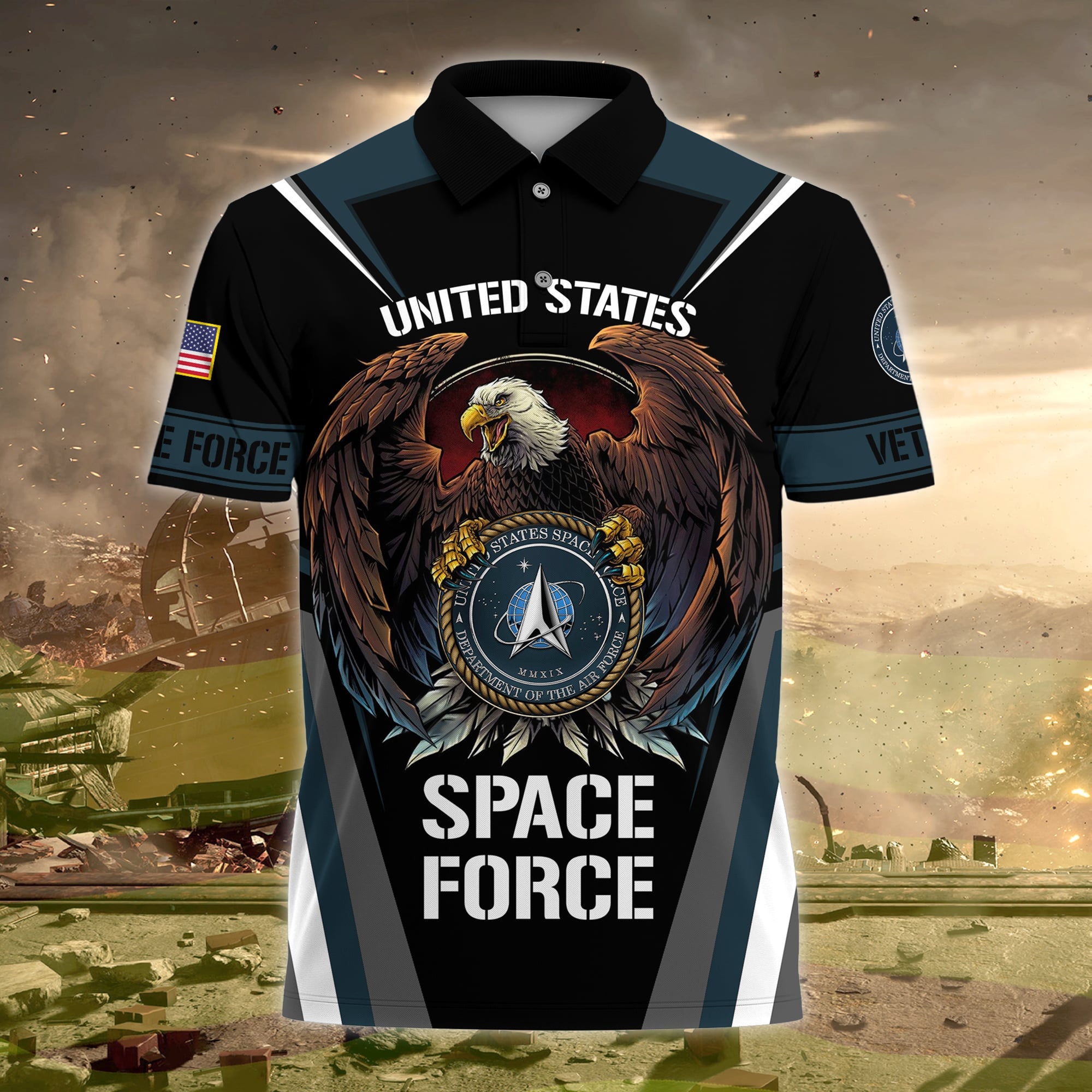 Premium US Veteran Polo Shirt