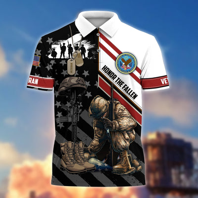 Premium Honor The Fallen US Veteran Polo And Hawaii Shirt