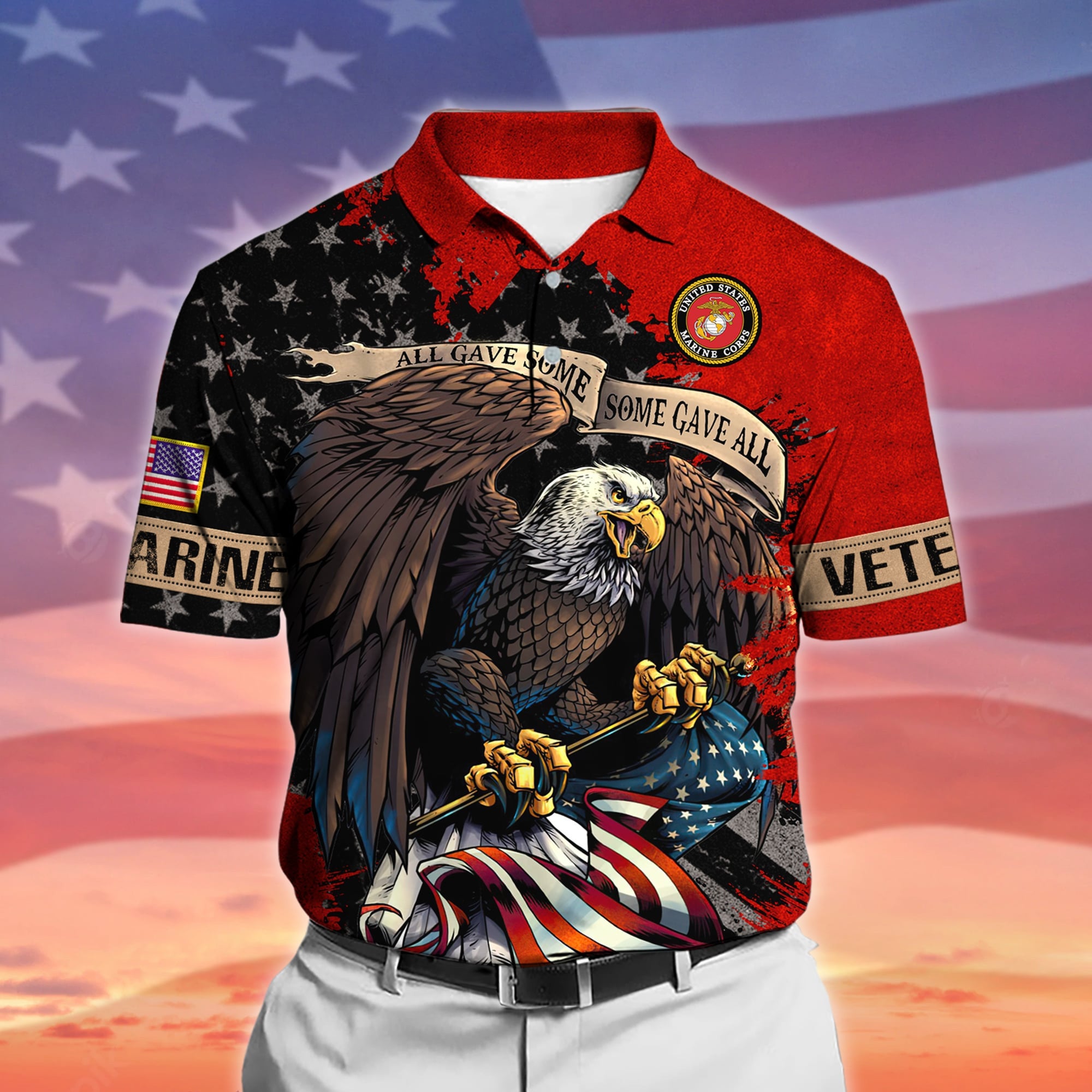 Premium All Gave Some Some Gave All US Veteran Polo And Hawaii Shirt